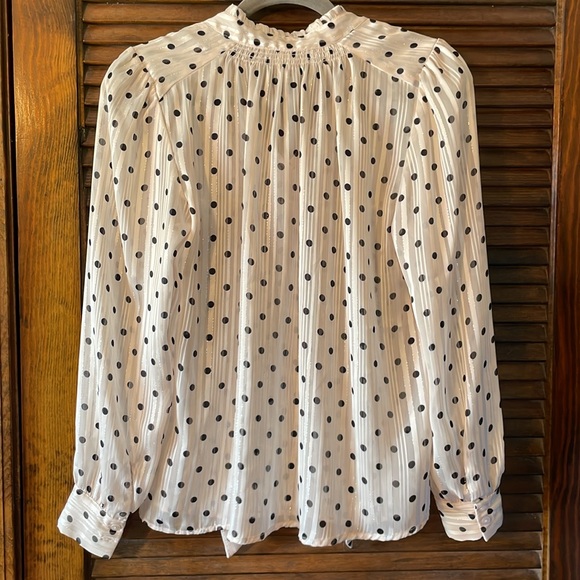 Rachel Zoe Long Sleeve Polka Dot Blouse - Picture 7 of 7